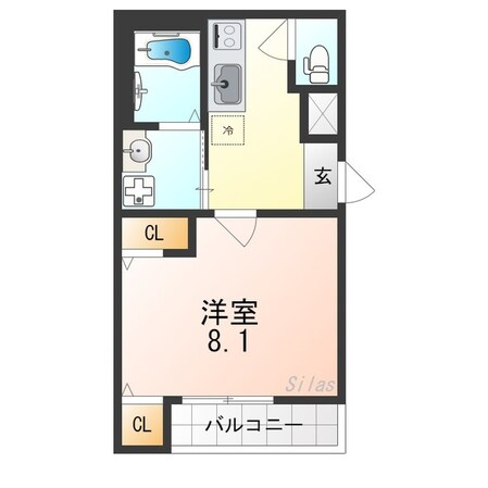 大物駅 徒歩11分 1階の物件間取画像